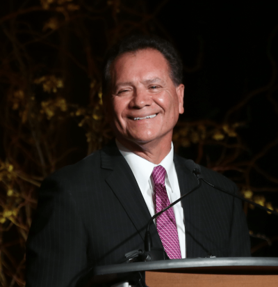 George Pla at podium